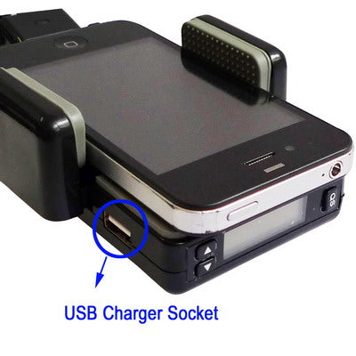 3 in 1 (Universal All Channel FM Transmitter + Car Charger + Hands Free) Kit for iPhone 4 & 4S , iPod Touch (180 Degree Rotation)(Black)