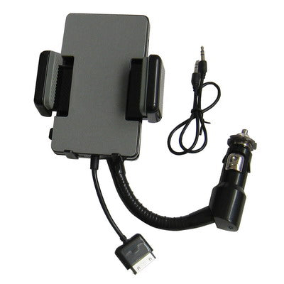 3 in 1 (Universal All Channel FM Transmitter + Car Charger + Hands Free) Kit for iPhone 4 & 4S , iPod Touch (180 Degree Rotation)(Black)