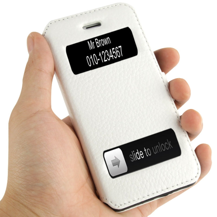 Rotatable Holder & Genuine Leather Case with Clip for iPhone 4 & 4S(White)