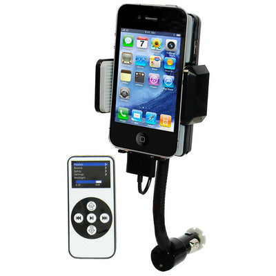 FM Hands-free car kit with Remote Control for iPhone 4 & 4S(Black)