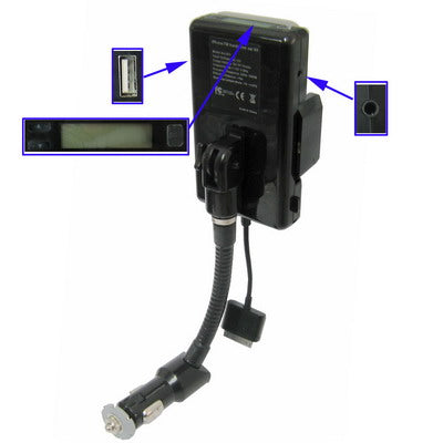 FM Hands-free car kit with Remote Control for iPhone 4 & 4S(Black)