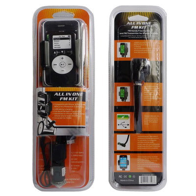 FM Hands-free car kit with Remote Control for iPhone 4 & 4S(Black)