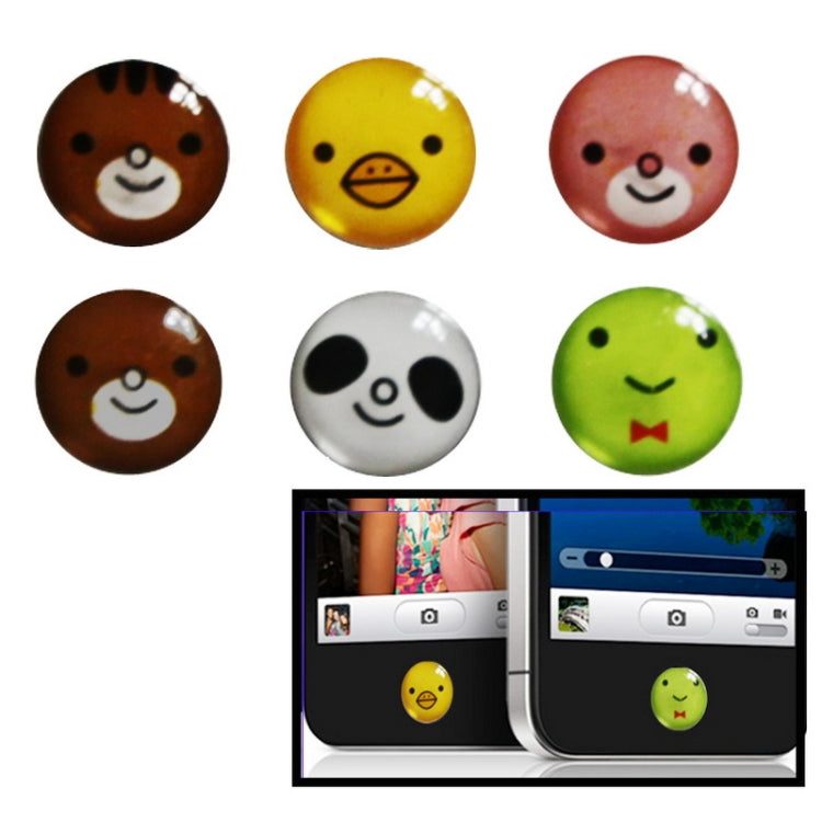6 PCS High Quality Button Epoxy Sticker for iPhone 4 & 4S / iPad/ iPod Touch