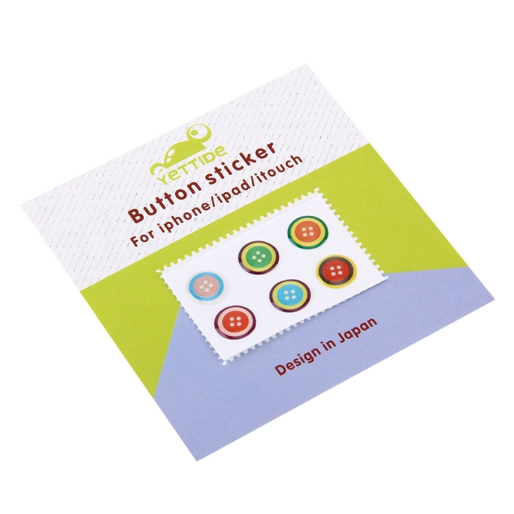 High Quality Button Epoxy Sticker for iPhone/ iPad/ iPod Touch (6 pcs in one packaging, the price is for 6 pcs)