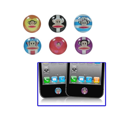 6 pcs High Quality Button Epoxy Sticker for iPhone / iPad / iPod Touch
