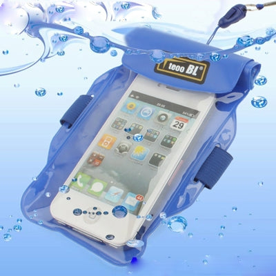Sports Waterproof Armband + Strap Bag for Digital Camera, iPhone 4 / 3GS / 3G, iPod Touch and Other Similar Size Mobile Phones , Size: 155x90mm(Blue)