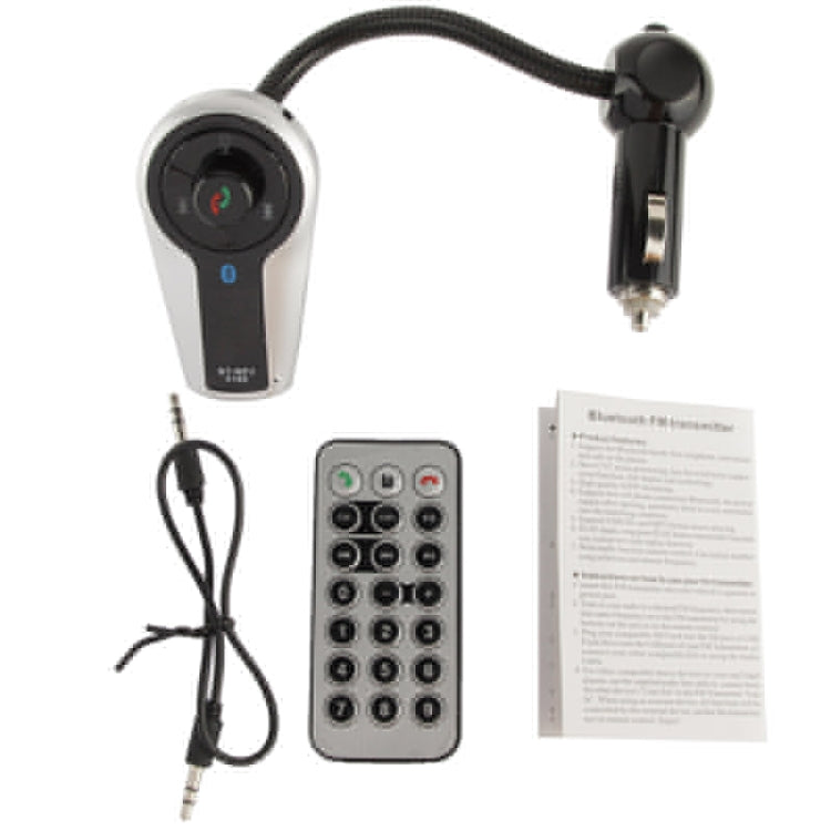 3.5mm Jack Bluetooth FM Modulator with 21 Keys Remote Controller for iPhone 5 & 5C & 5S / iPhone 4 & 4S / iPad, LED Display, Have CVC Noise Suppression