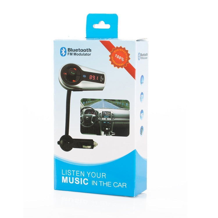 3.5mm Jack Bluetooth FM Modulator with 21 Keys Remote Controller for iPhone 5 & 5C & 5S / iPhone 4 & 4S / iPad, LED Display, Have CVC Noise Suppression