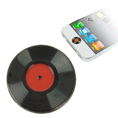 Record Design Electroforming Home Button Sticker for iPhone 4 & 4S / iPad / iPod Touch (Red)