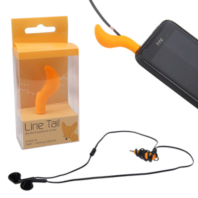 Earphone Slot Anti-dust Stopper / Winder for iPhone 4 & 4S (Orange)
