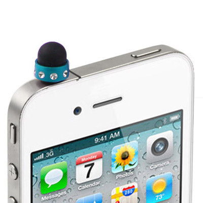 2 in 1 Diamond Encrusted Stylus Touch Pen + Ear Cap 3.5mm Plug Anti-dust for iPhone 4 & 4S / 3GS / 3G / New iPad (iPad 3) / iPad 2 / iPad / All Capacitive Screen Products