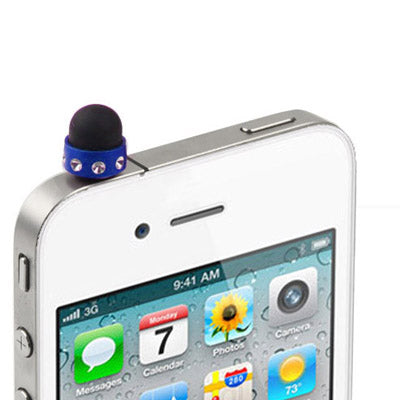 2 in 1 Diamond Encrusted Stylus Touch Pen + Ear Cap 3.5mm Plug Anti-dust for iPhone 4 & 4S / 3GS / 3G / New iPad (iPad 3) / iPad 2 / iPad / All Capacitive Screen Products