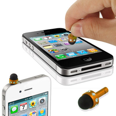 2 in 1 Diamond Encrusted Stylus Touch Pen + Ear Cap 3.5mm Plug Anti-dust for iPhone 4 & 4S / 3GS / 3G / New iPad (iPad 3) / iPad 2 / iPad / All Capacitive Screen Products