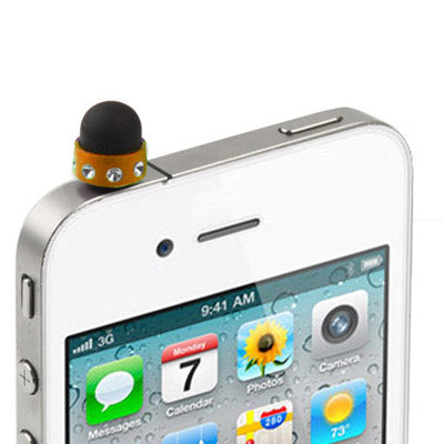 2 in 1 Diamond Encrusted Stylus Touch Pen + Ear Cap 3.5mm Plug Anti-dust for iPhone 4 & 4S / 3GS / 3G / New iPad (iPad 3) / iPad 2 / iPad / All Capacitive Screen Products