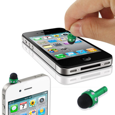2 in 1 Diamond Encrusted Stylus Touch Pen + Ear Cap 3.5mm Plug Anti-dust for iPhone 4 & 4S / 3GS / 3G / New iPad (iPad 3) / iPad 2 / iPad / All Capacitive Screen Products