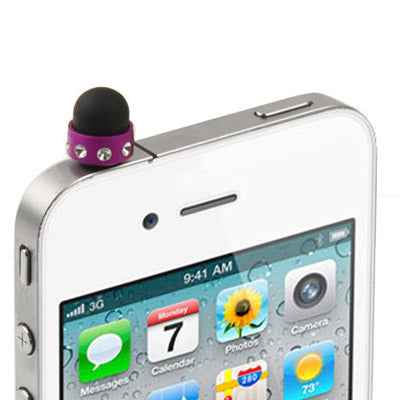 2 in 1 Diamond Encrusted Stylus Touch Pen + Ear Cap 3.5mm Plug Anti-dust for iPhone 4 & 4S / 3GS / 3G / New iPad (iPad 3) / iPad 2 / iPad / All Capacitive Screen Products