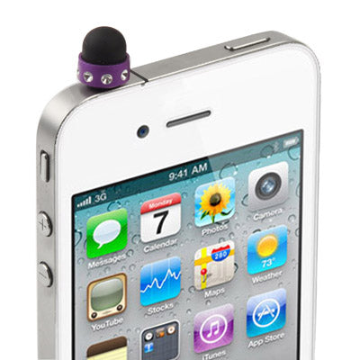 2 in 1 Diamond Encrusted Stylus Touch Pen + Ear Cap 3.5mm Plug Anti-dust for iPhone 4 & 4S / 3GS / 3G / New iPad (iPad 3) / iPad 2 / iPad / All Capacitive Screen Products