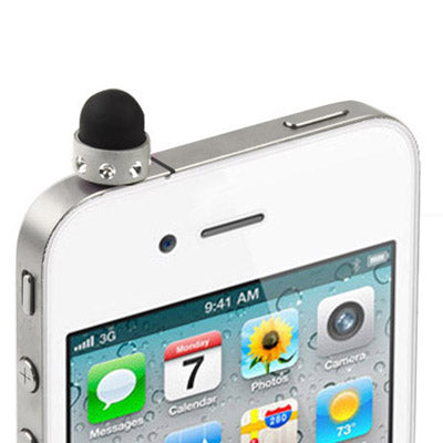 2 in 1 Diamond Encrusted Stylus Touch Pen + Ear Cap 3.5mm Plug Anti-dust for iPhone 4 & 4S / 3GS / 3G / New iPad (iPad 3) / iPad 2 / iPad / All Capacitive Screen Products
