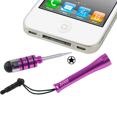2 in 1 Stylus Touch Pen + Pentagon Screwdriver for iPhone 4 & 4S / 3GS / 3G / New iPad (iPad 3) / iPad 2 / iPad / All Capacitive Screen Products(Magenta)