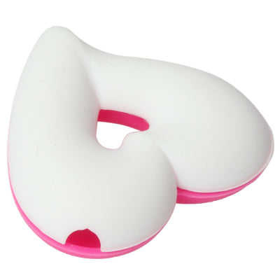 Cute Heart Shaped Soft Cable Winder Manager Wrap Device for Earphones Cable Cord(Magenta)
