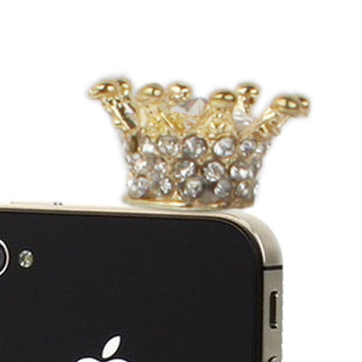 10 PCS Diamond Crown Style Ear Cap 3.5mm Plug Anti-dust, For iPhone, iPad, Galaxy, Huawei, Xiaomi, HTC, Sony, Google, LG and Other Smartphones with 3.5mm Plug