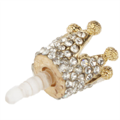 Diamond Crown Style Ear Cap 3.5mm Plug Anti-dust for iPhone 5 / 4 & 4S / New iPad (iPad 3) / iPad 2 / iPad / iPod, Pack of 10