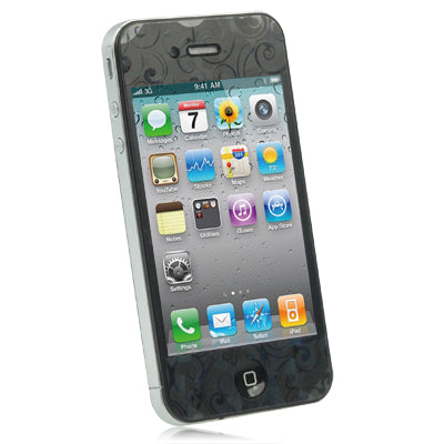 2 in 1 (Front Screen + Back Cover) Flower Vine 3D Film Screen Protector for iPhone 4 & 4S