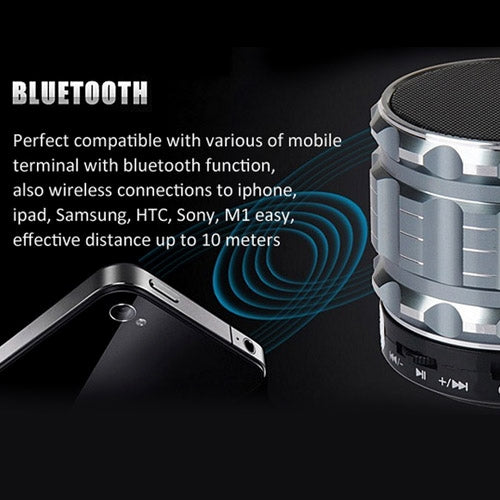 S28 Metal Mobile Bluetooth Stereo Portable Speaker with Hands-free Call Function
