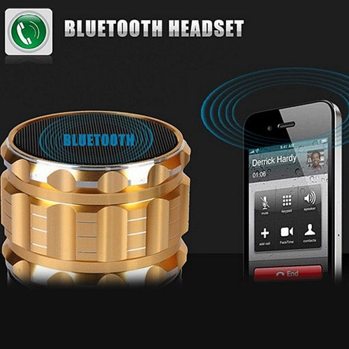 S28 Metal Mobile Bluetooth Stereo Portable Speaker with Hands-free Call Function