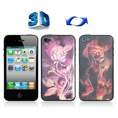 3D Fire Pattern Film Screen Protector for iPhone 4 & 4S