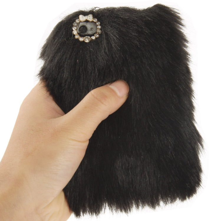 Diamond Encrusted Winter Warm Fur Plastic Case for iPhone 4 & 4S