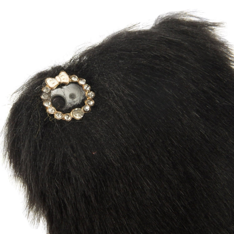 Diamond Encrusted Winter Warm Fur Plastic Case for iPhone 4 & 4S
