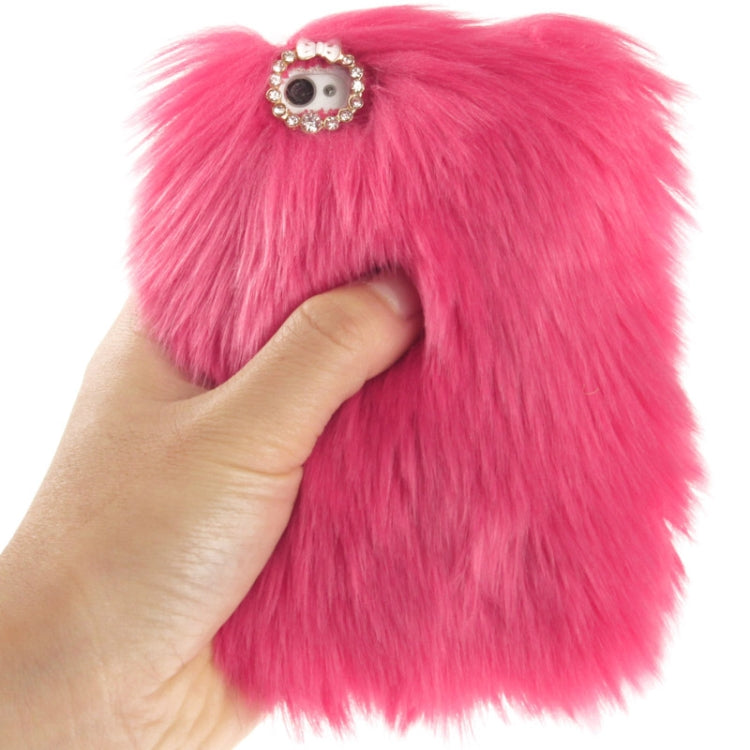 Diamond Encrusted Winter Warm Fur Plastic Case for iPhone 4 & 4S