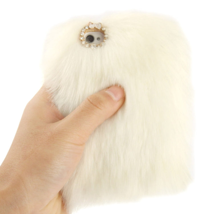 Diamond Encrusted Winter Warm Fur Plastic Case for iPhone 4 & 4S