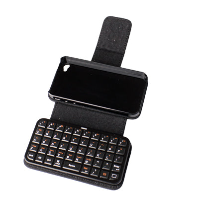 2 in 1 (Bluetooth Keyboard, Leather Tablet Case), Built-in Lithium Battery for iPhone 4 / iPad / PS3 / Smart Phone / PC(Black)