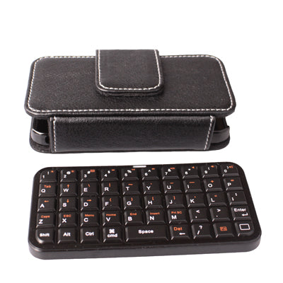 2 in 1 (Bluetooth Keyboard, Leather Tablet Case), Built-in Lithium Battery for iPhone 4 / iPad / PS3 / Smart Phone / PC(Black)