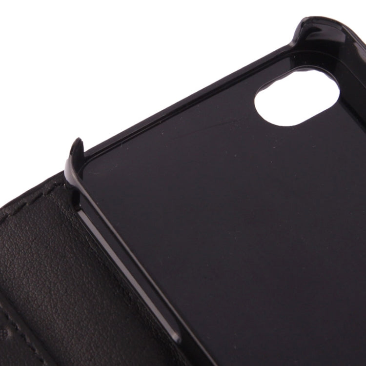 Rubbery Diamond Encrusted Horizontal Flip Leather Case with Credit Card Slots for iPhone 4 & 4S