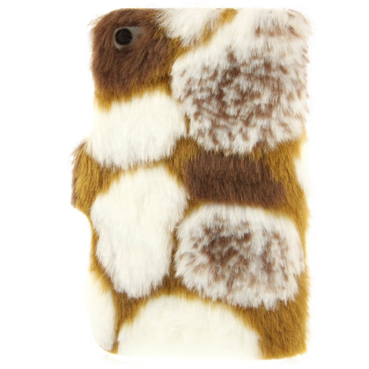 Spots Texture Diamond Encrusted Winter Warm Fur Leather Case with Credit Card Slot & Holder for iPhone 4 & 4S