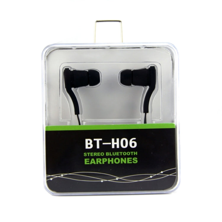 BT-H06 Sportstyle Neckband In-ear Bluetooth 3.0 Stereo Earphone Headsets, For iPhone, Galaxy, Huawei, Xiaomi, LG, HTC and Other Smart Phones(Black)