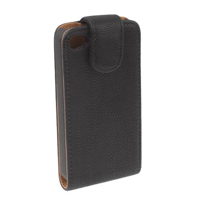 Real Cowhide Leather Case for iPhone 4 & 4S / iPhone 4 (CDMA), Black(Black)