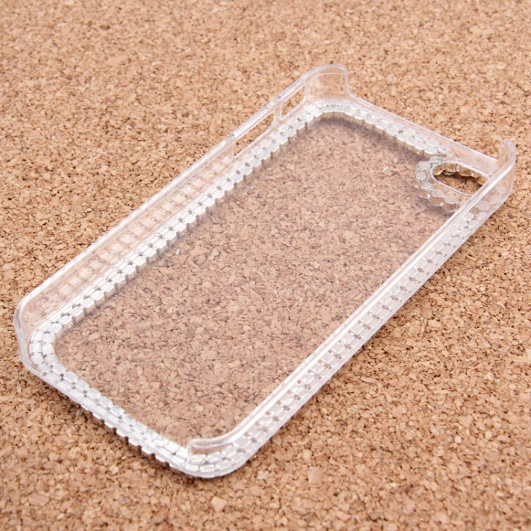 Bowknot Transparent Diamond Encrusted Plastic Case for iPhone 4 & 4S