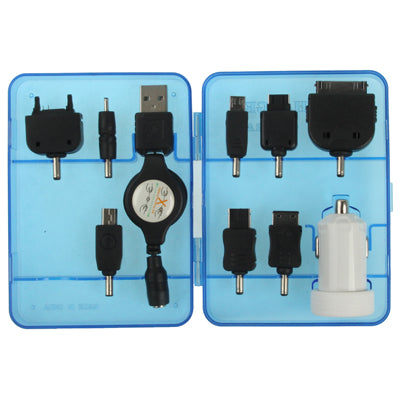 8 in 1 Car Charger Pack for iPhone 4 & 4S / 3GS / 3G / HTC / Samsung / Nokia / Other Mobile Phones
