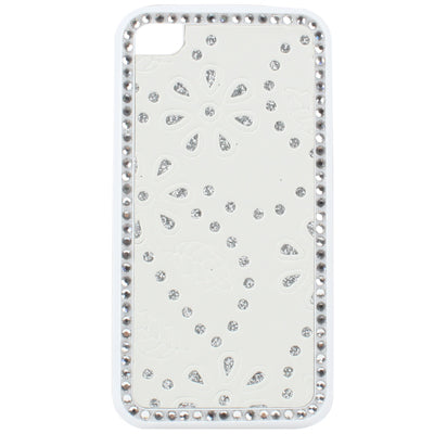 Plastic Diamond Skin Case for iPhone 4 & 4S, iPhone 4(CDMA), White