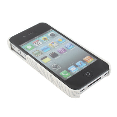Skidproof Flashlight Powder Lines Skin Paste Style Plastic Case for iPhone 4 & 4S / iPhone 4 (CDMA), White