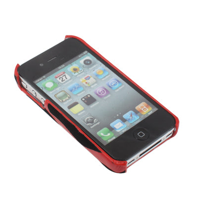 Zebra Texture Plastic Case for iPhone 4 & 4S / iPhone 4 (CDMA), Red