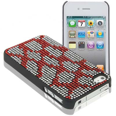 Diamond Encrusted Plastic Case for iPhone 4 & 4S