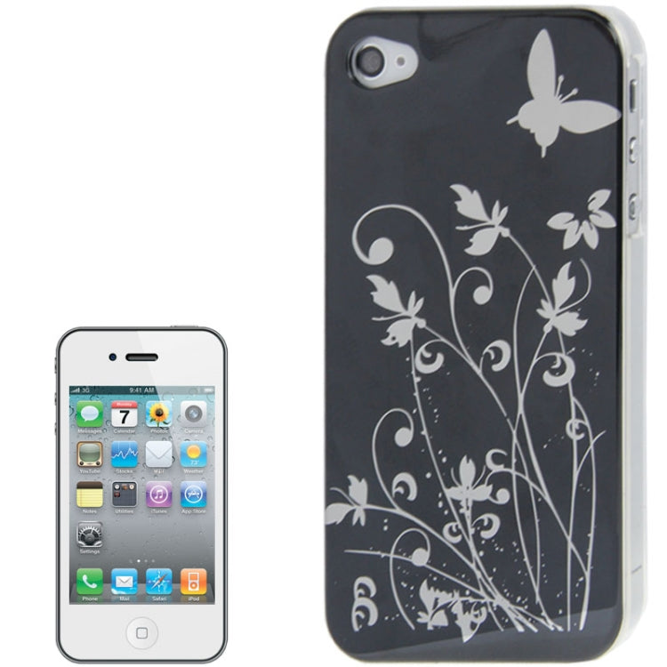 Butterfly Pattern Smooth Surface Plastic Case for iPhone 4 & 4S
