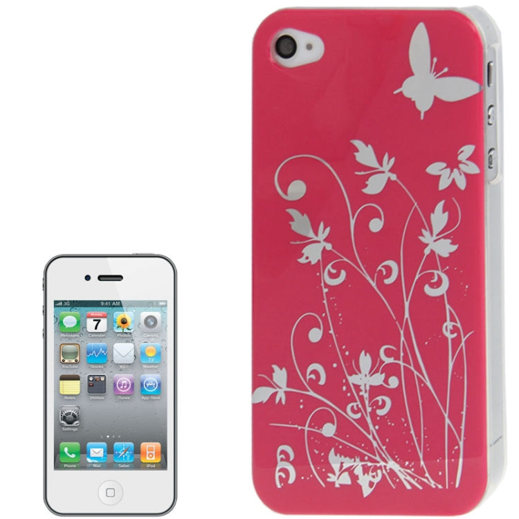 Butterfly Pattern Smooth Surface Plastic Case for iPhone 4 & 4S