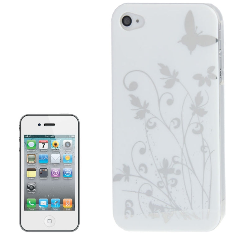 Butterfly Pattern Smooth Surface Plastic Case for iPhone 4 & 4S
