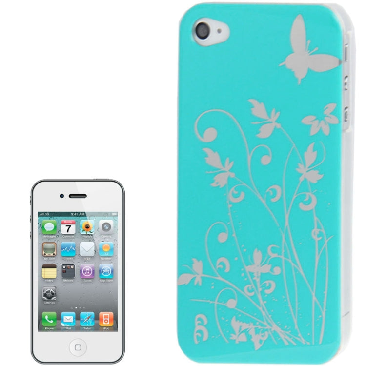 Butterfly Pattern Smooth Surface Plastic Case for iPhone 4 & 4S